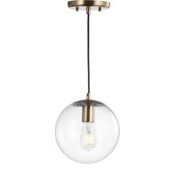 Bleecker 7.75" Metal/Glass Globe LED Pendant